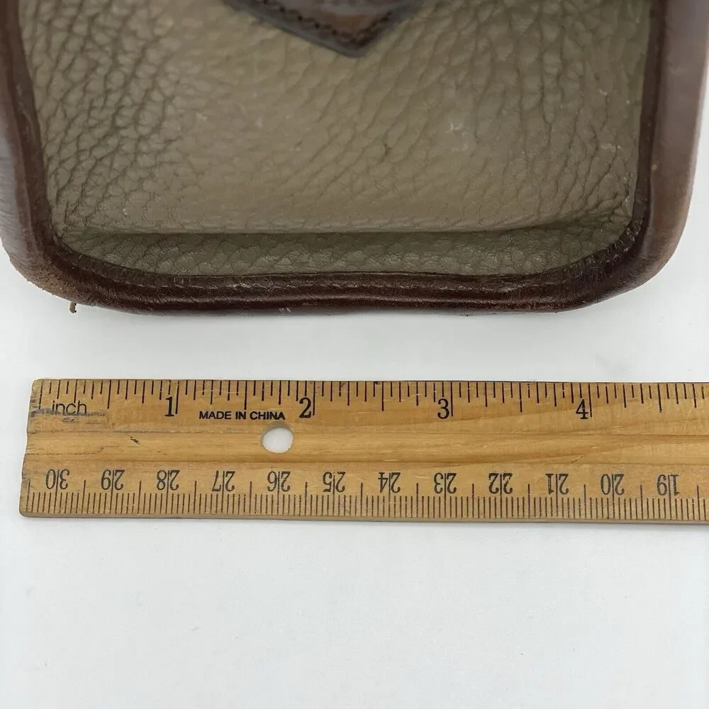 Dooney & Bourke All Weather Leather Boston Satchel Bag Taupe Burnt Cedar Vtg 80s - Picture 12 of 16